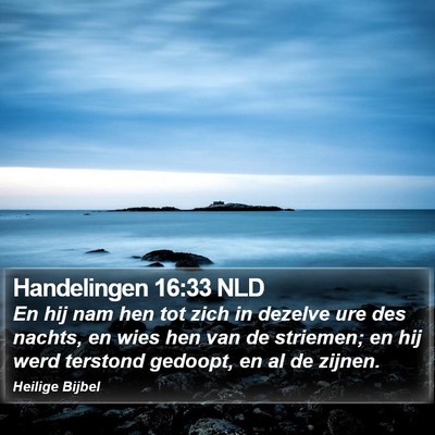 Handelingen 16:33 NLD Bible Verse Image