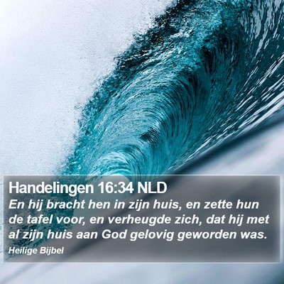 Handelingen 16:34 NLD Bible Verse Image
