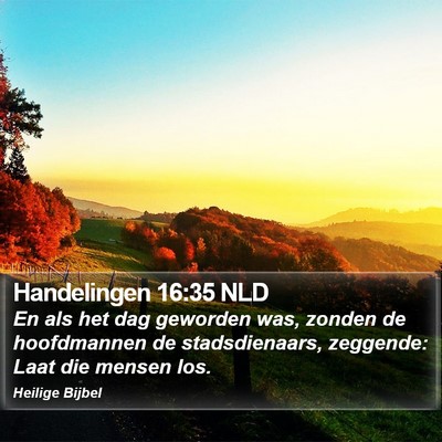 Handelingen 16:35 NLD Bible Verse Image