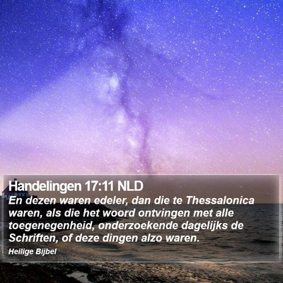 Handelingen 17:11 NLD Bible Verse Image