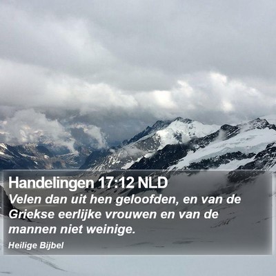 Handelingen 17:12 NLD Bible Verse Image