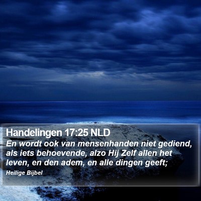 Handelingen 17:25 NLD Bible Verse Image