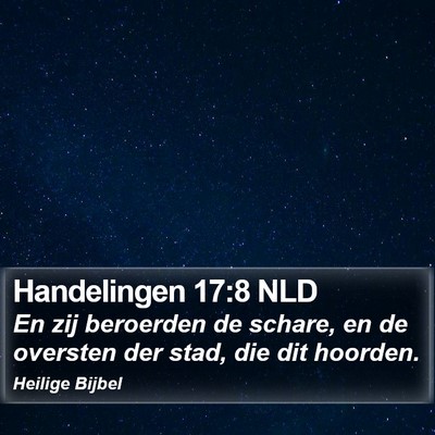 Handelingen 17:8 NLD Bible Verse Image