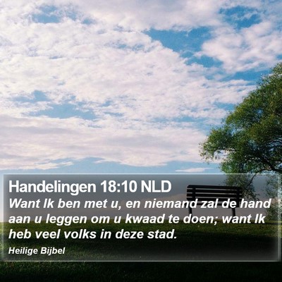 Handelingen 18:10 NLD Bible Verse Image