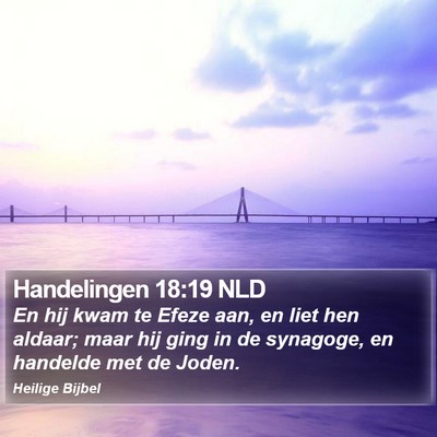 Handelingen 18:19 NLD Bible Verse Image