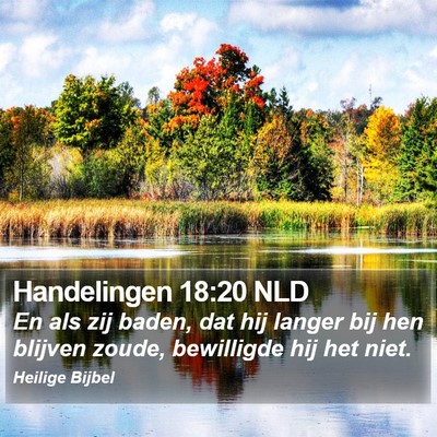 Handelingen 18:20 NLD Bible Verse Image