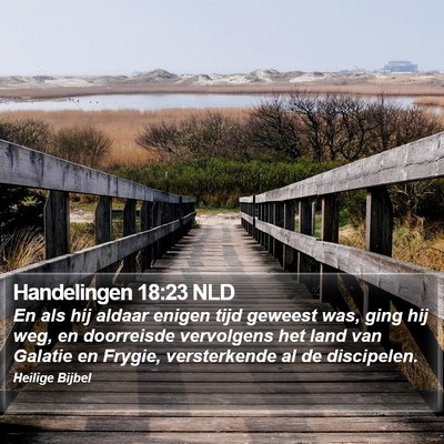 Handelingen 18:23 NLD Bible Verse Image