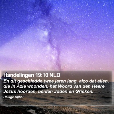 Handelingen 19:10 NLD Bible Verse Image