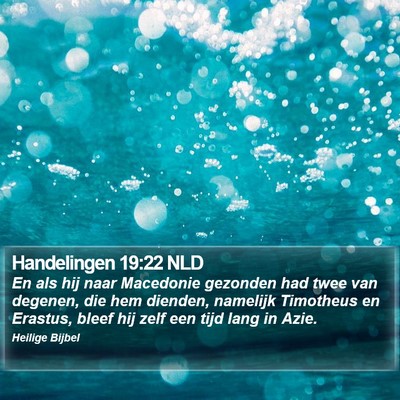 Handelingen 19:22 NLD Bible Verse Image