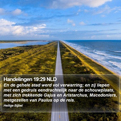 Handelingen 19:29 NLD Bible Verse Image