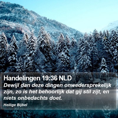 Handelingen 19:36 NLD Bible Verse Image