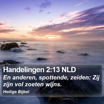 Handelingen 2:13 NLD Bible Verse Image