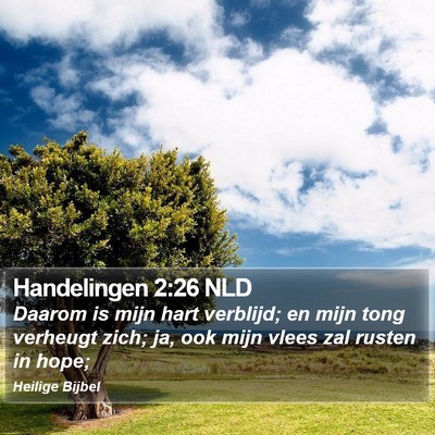 Handelingen 2:26 NLD Bible Verse Image