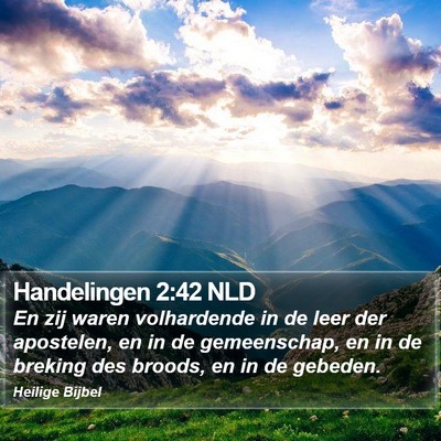 Handelingen 2:42 NLD Bible Verse Image