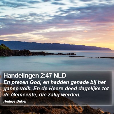 Handelingen 2:47 NLD Bible Verse Image