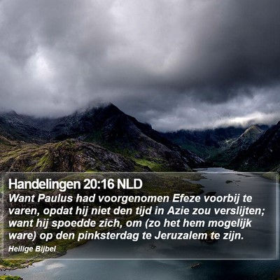 Handelingen 20:16 NLD Bible Verse Image
