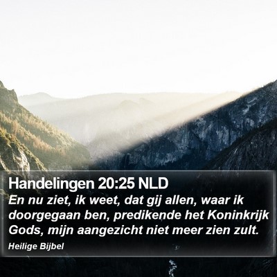 Handelingen 20:25 NLD Bible Verse Image
