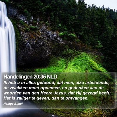 Handelingen 20:35 NLD Bible Verse Image