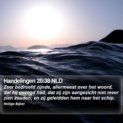 Handelingen 20:38 NLD Bible Verse Image