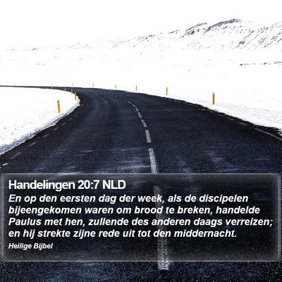 Handelingen 20:7 NLD Bible Verse Image