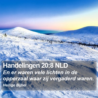 Handelingen 20:8 NLD Bible Verse Image