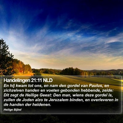 Handelingen 21:11 NLD Bible Verse Image
