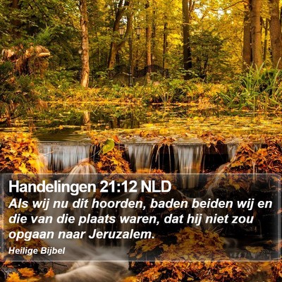 Handelingen 21:12 NLD Bible Verse Image