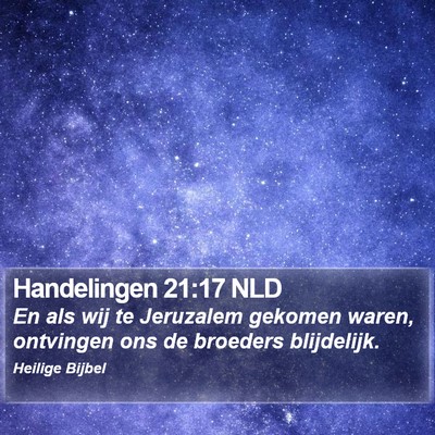 Handelingen 21:17 NLD Bible Verse Image