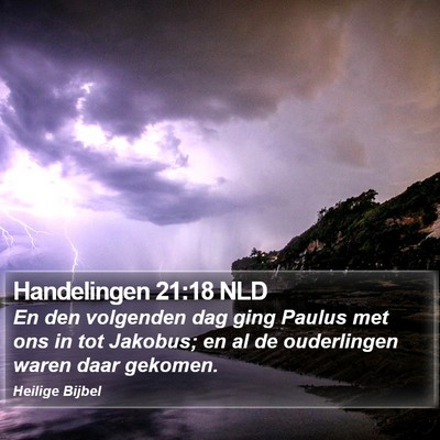 Handelingen 21:18 NLD Bible Verse Image
