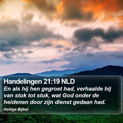 Handelingen 21:19 NLD Bible Verse Image