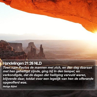 Handelingen 21:26 NLD Bible Verse Image