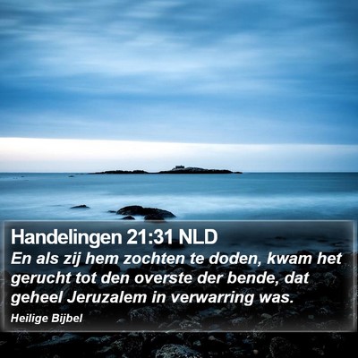 Handelingen 21:31 NLD Bible Verse Image