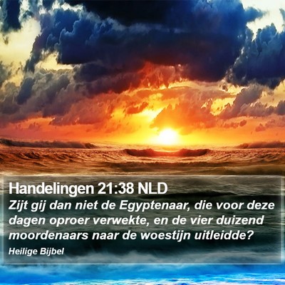 Handelingen 21:38 NLD Bible Verse Image