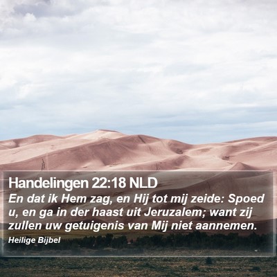 Handelingen 22:18 NLD Bible Verse Image