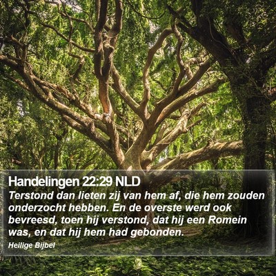 Handelingen 22:29 NLD Bible Verse Image