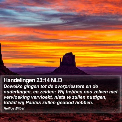 Handelingen 23:14 NLD Bible Verse Image