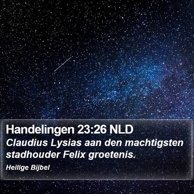 Handelingen 23:26 NLD Bible Verse Image