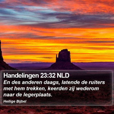 Handelingen 23:32 NLD Bible Verse Image