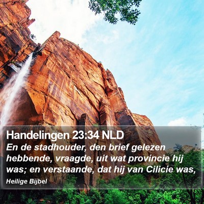 Handelingen 23:34 NLD Bible Verse Image