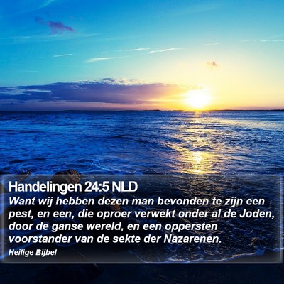 Handelingen 24:5 NLD Bible Verse Image
