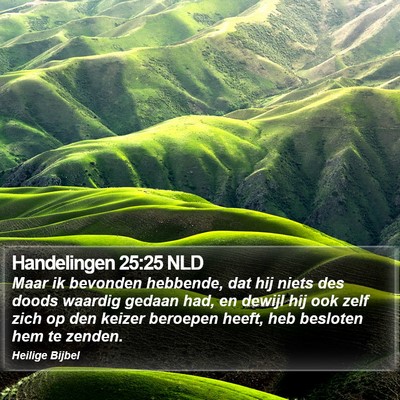 Handelingen 25:25 NLD Bible Verse Image
