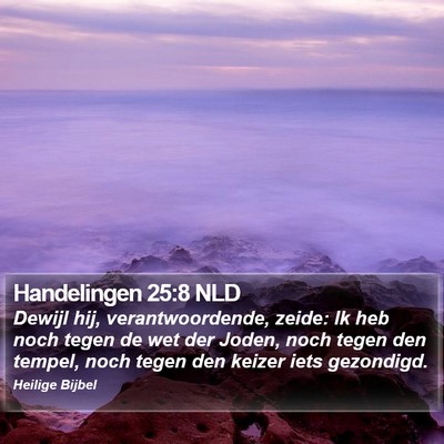 Handelingen 25:8 NLD Bible Verse Image
