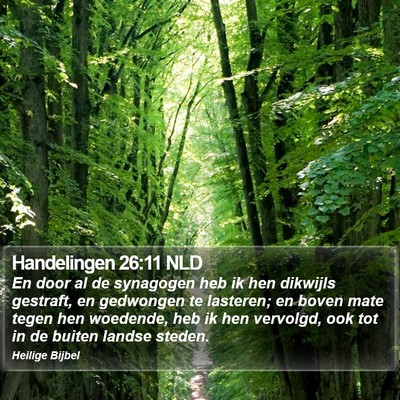 Handelingen 26:11 NLD Bible Verse Image