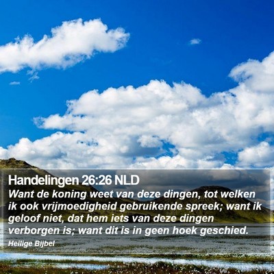 Handelingen 26:26 NLD Bible Verse Image