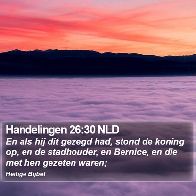 Handelingen 26:30 NLD Bible Verse Image