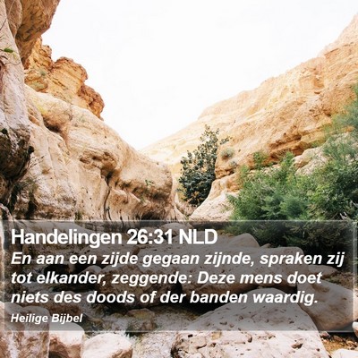 Handelingen 26:31 NLD Bible Verse Image