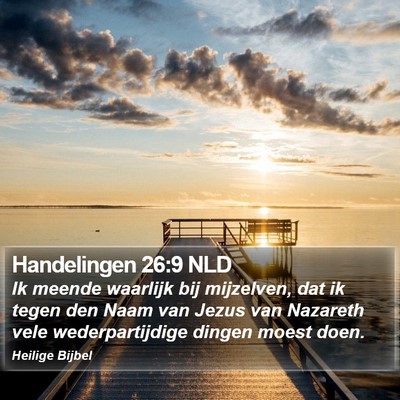 Handelingen 26:9 NLD Bible Verse Image
