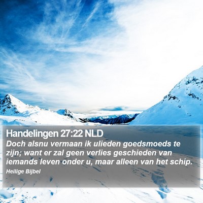 Handelingen 27:22 NLD Bible Verse Image