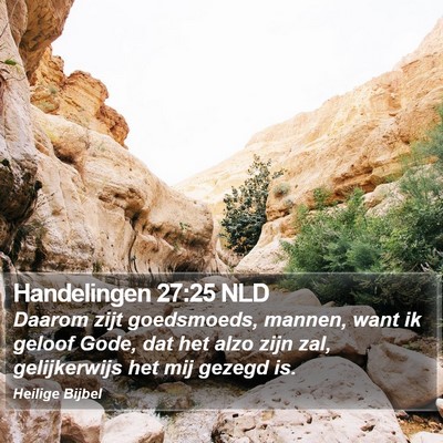 Handelingen 27:25 NLD Bible Verse Image