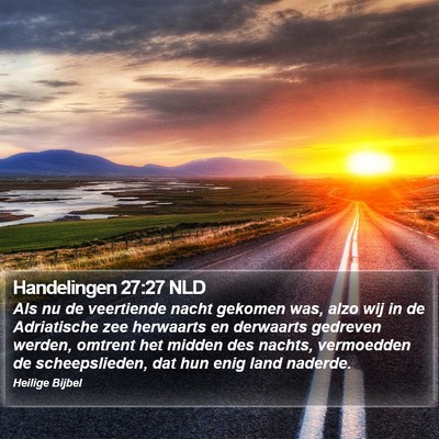 Handelingen 27:27 NLD Bible Verse Image
